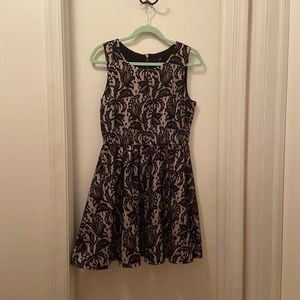 Black and white lace overlay dress h&m medium